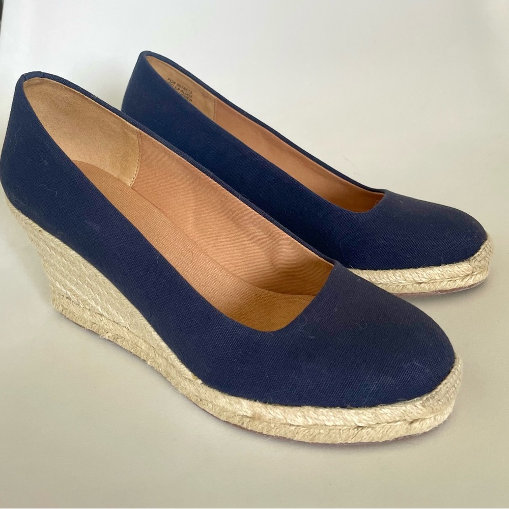 J Crew Canvas Espadrille Wedges